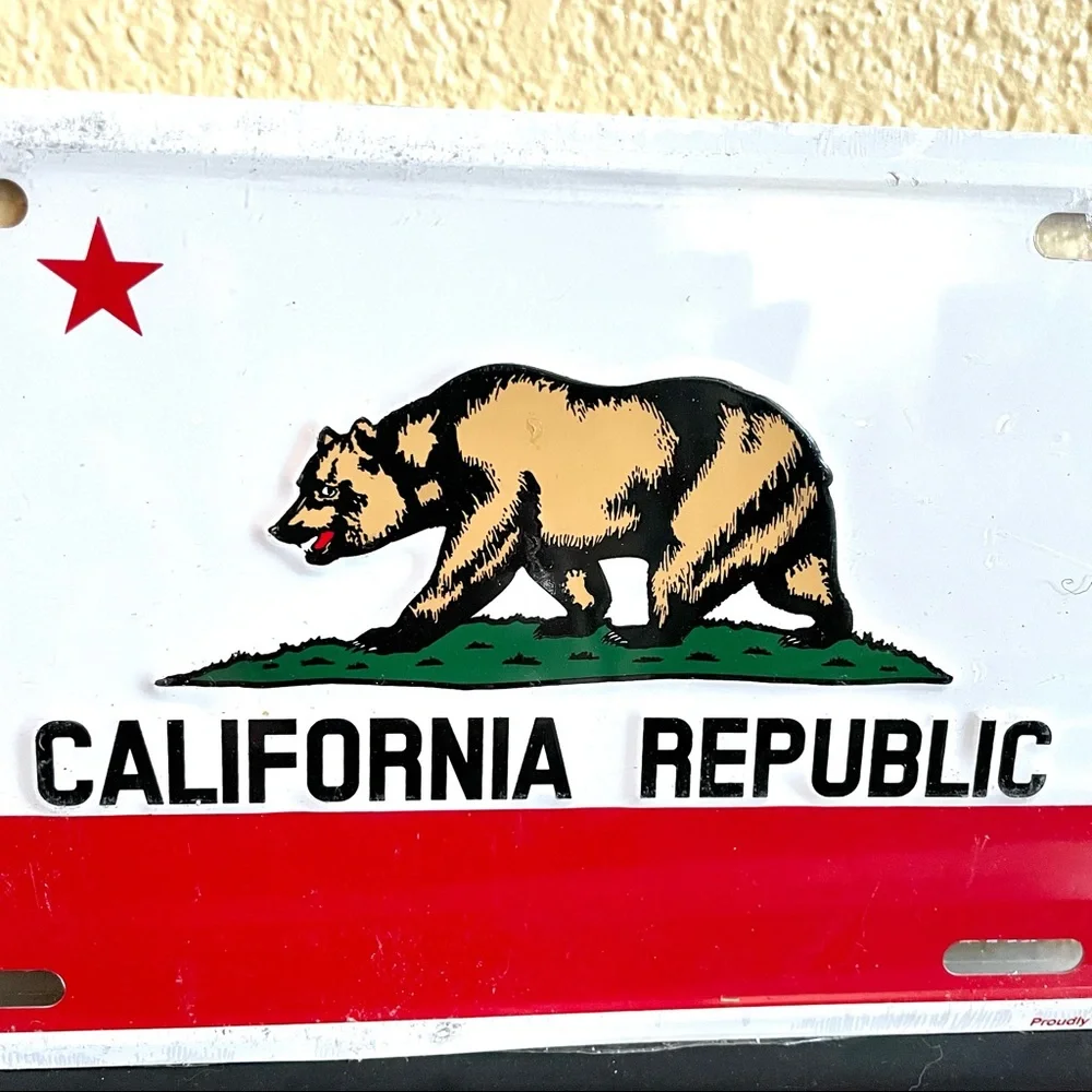 NEW California Republic License Plate Metal Sign